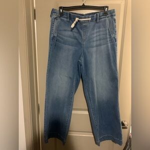 Casual Blue Wide Leg Jeans